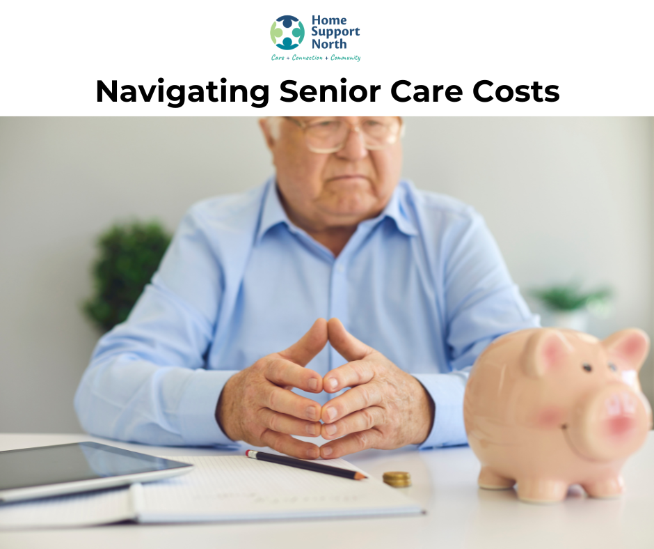 Older gentleman in business clothes looking at a piggy bank with some paperwork and money on the table